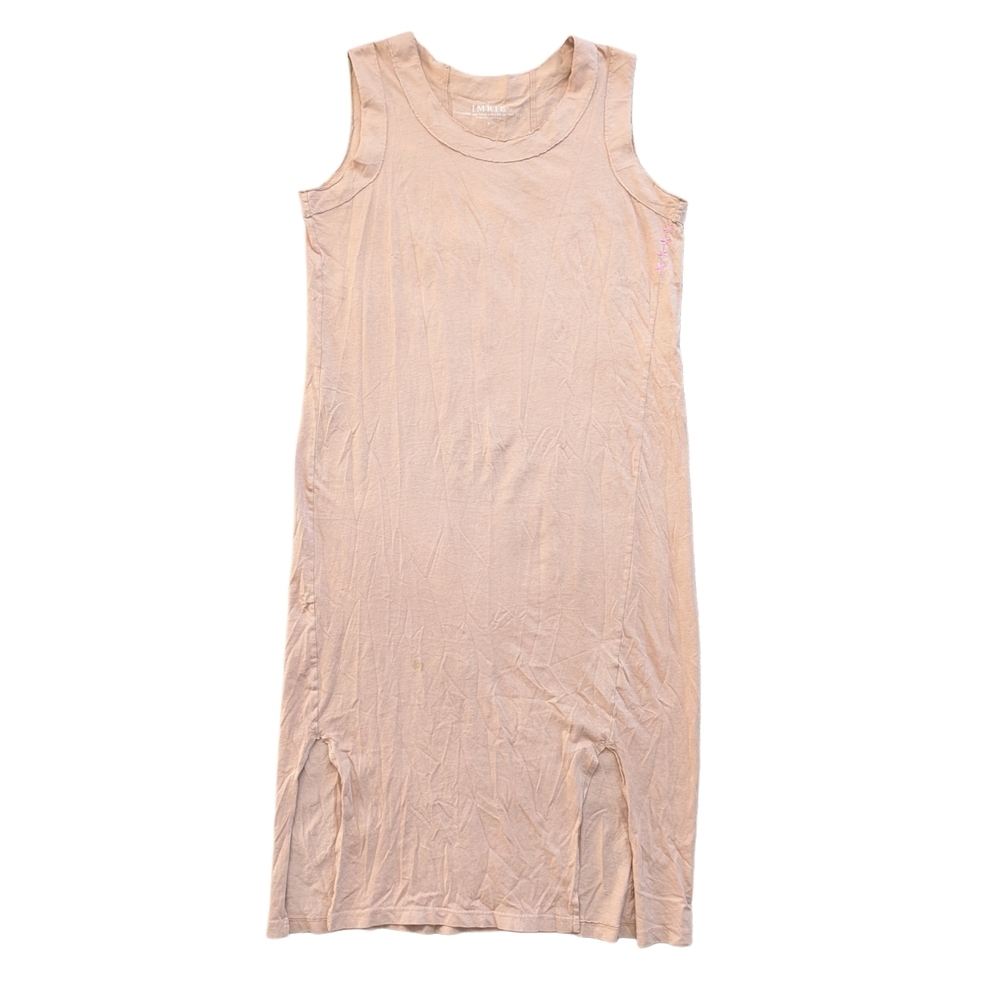 Imrie Light Brown Tan Long Muscle Tank Organic Cotton Maxi Dress Size Large